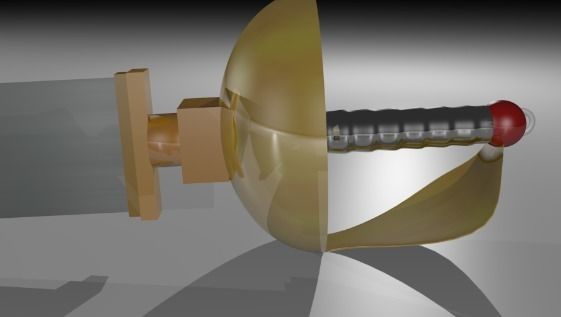 Gold Saber 3D model_2