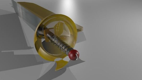 Gold Saber 3D model_3