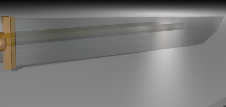 Gold Saber 3D model_4