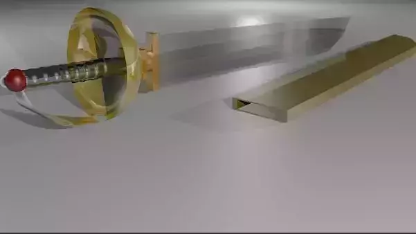 Gold Saber 3D model