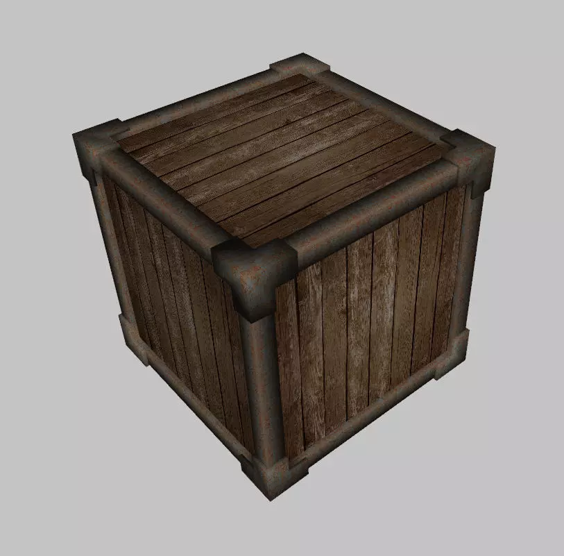Random Crate for use as clutter etc Low-poly 3D model_0