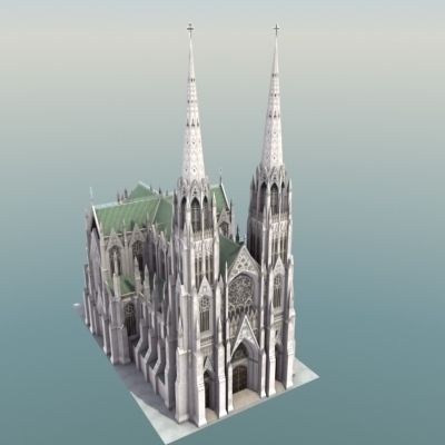 Saint Patricks Cathedral NY 3D model_2