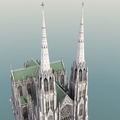 Saint Patricks Cathedral NY 3D model_4