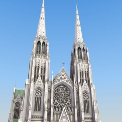 Saint Patricks Cathedral NY 3D model_3