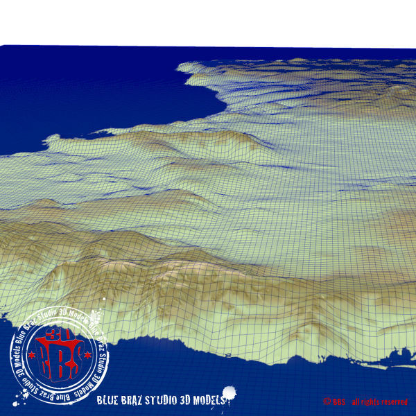 Australia elevation map 3D model_5