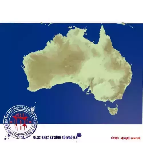 Australia elevation map