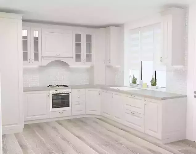 Warm Cappuccino Kitchen 3D model