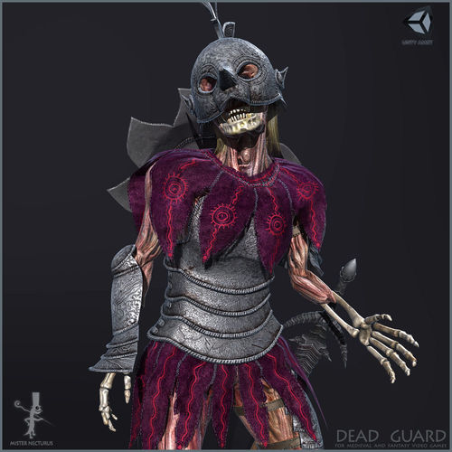 Dead Guard Low-poly 3D model