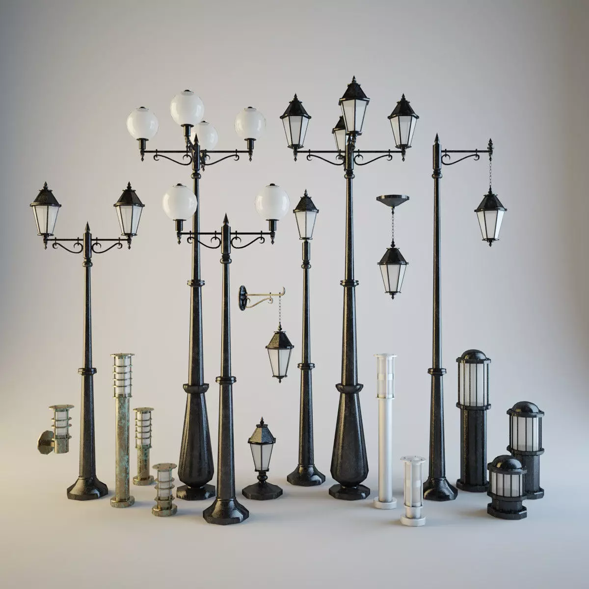 Street Lighting Set 3D model_0