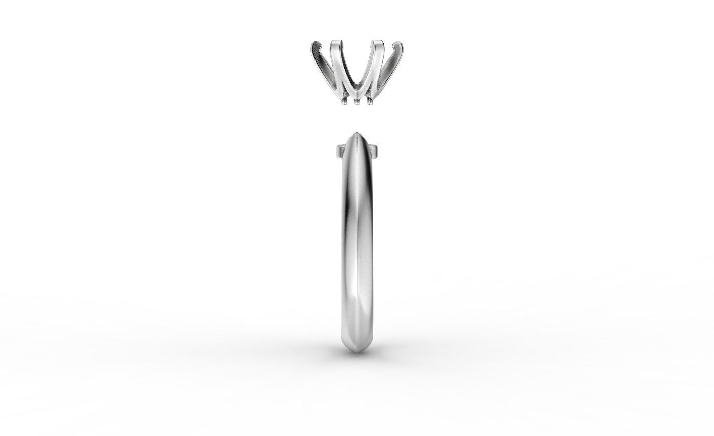 Engagement ring with diamond many sizes 313 3D print model_10