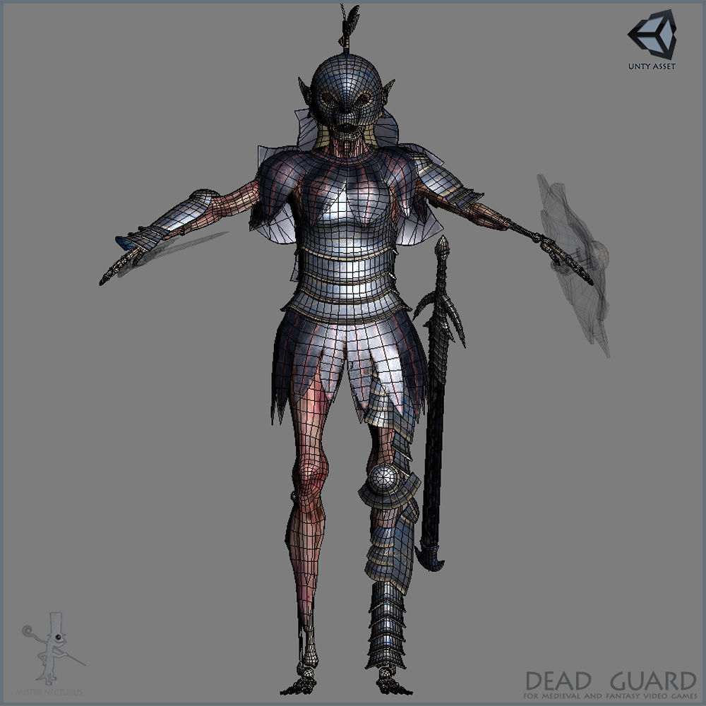 Dead Guard Light Version Low-poly 3D model_10