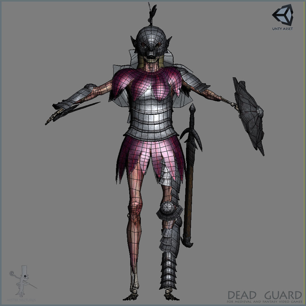 Dead Guard Light Version Low-poly 3D model_5