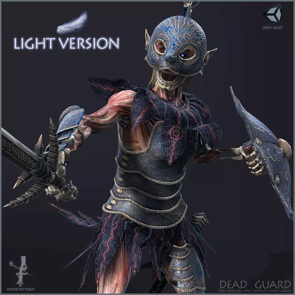 Dead Guard Light Version Low-poly 3D model_0