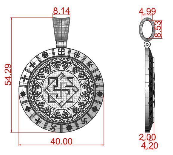 Slavic amulet of Valkyrie 3D print model_6