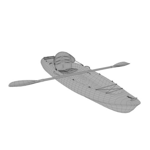 Kayak 3D Model Game ready .fbx .ma .mb