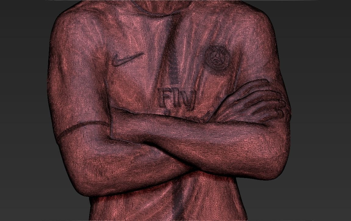 Neymar PSG 3D printing ready stl obj formats 3D print model_28