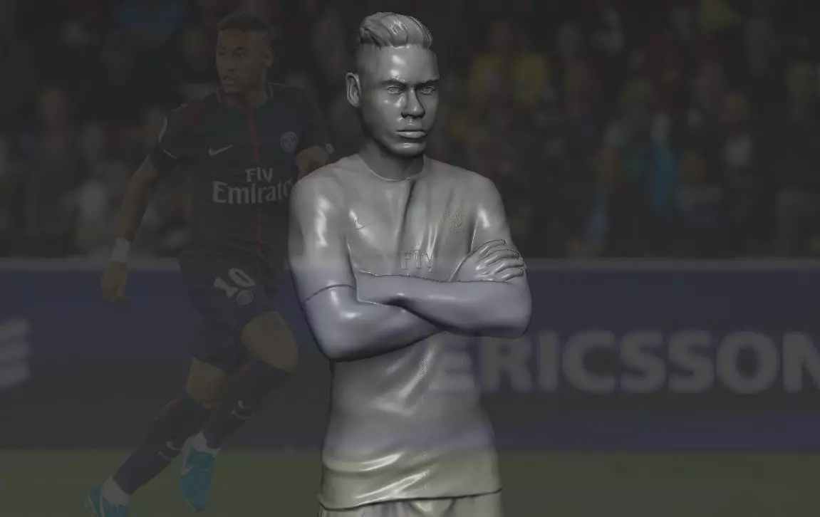 Neymar PSG 3D printing ready stl obj formats 3D print model_0