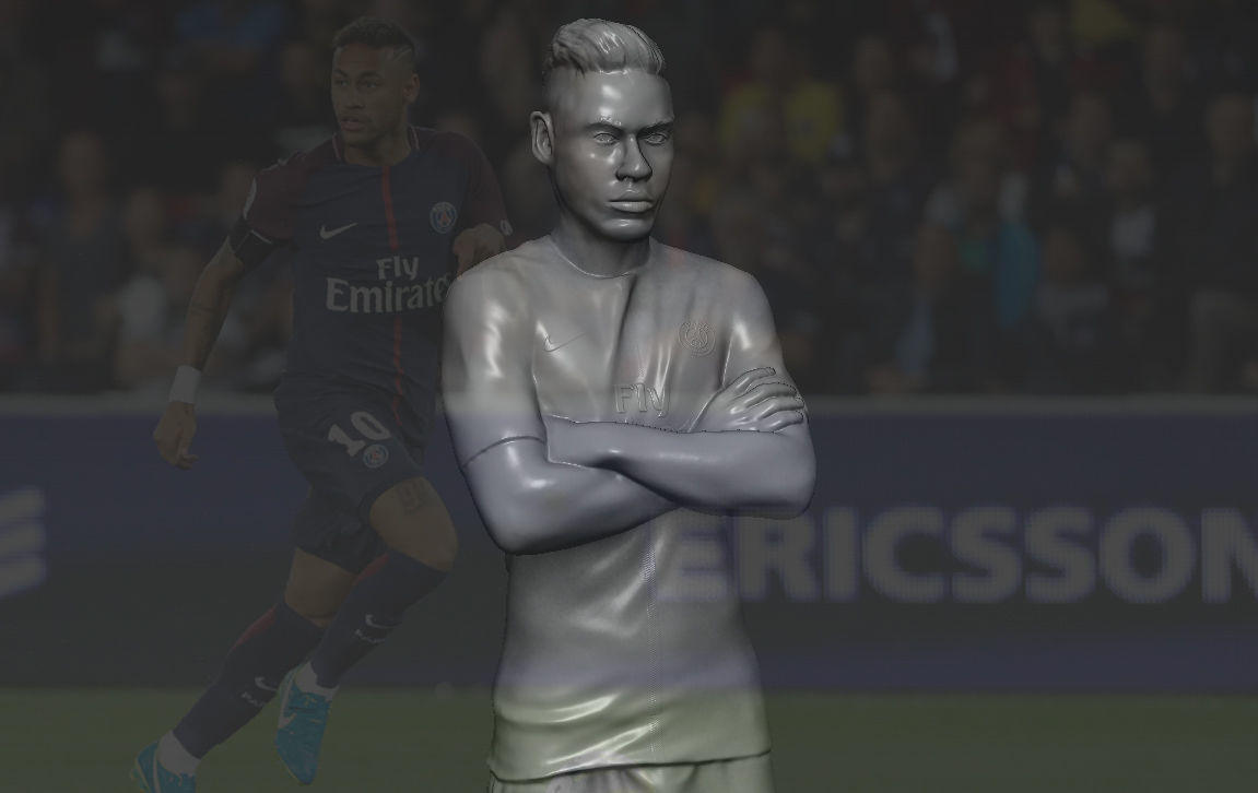 Neymar PSG 3D printing ready stl obj formats