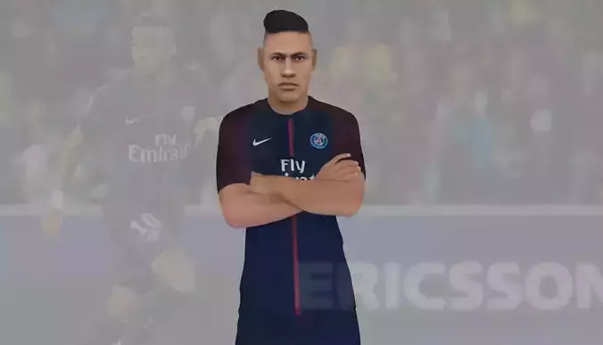 Neymar PSG ready for full color 3D printing  3D print model
