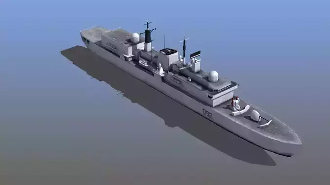 Sheffield Class Destroyer Low-poly 3D model