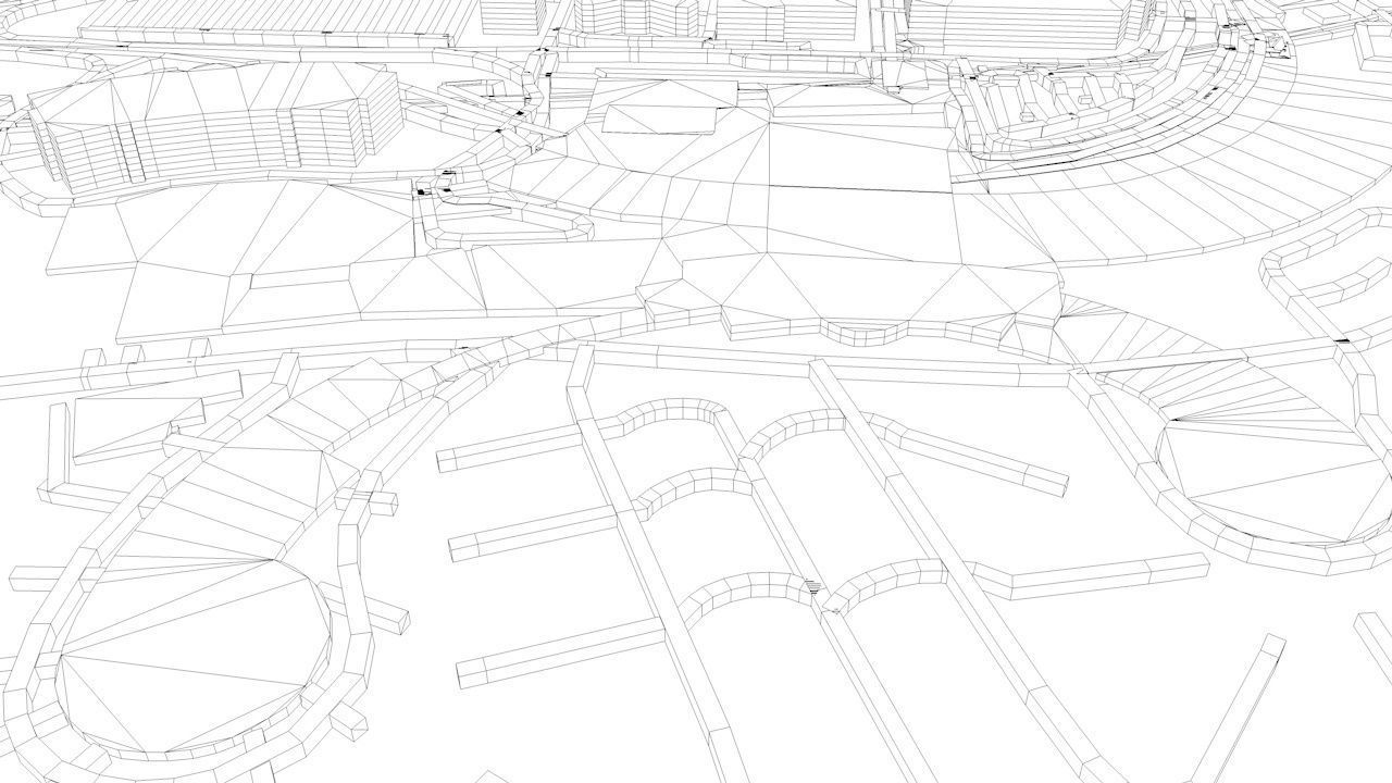 Vienna Schwechat VIE Airport Roads Buildings and Public Trans 3D model_12