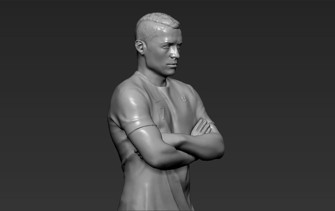 Messi Ronaldo Neymar pack ready for full color 3D printing 3D print model_62