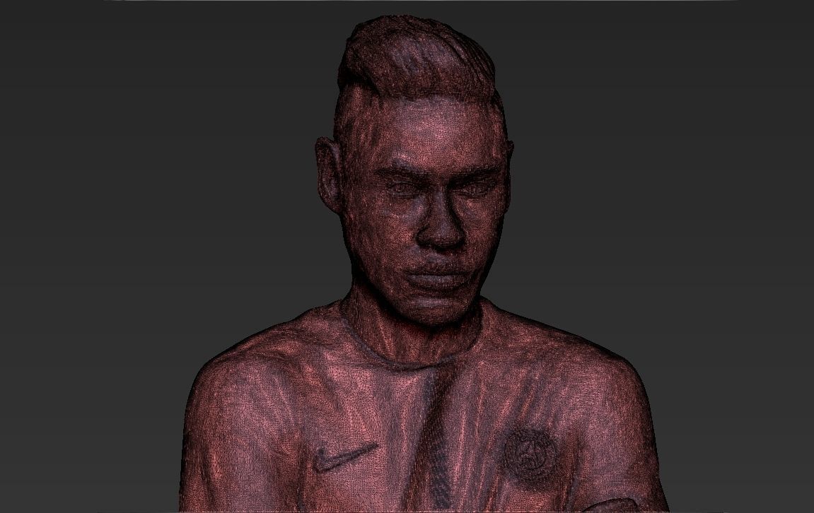 Messi Ronaldo Neymar pack ready for full color 3D printing 3D print model_42
