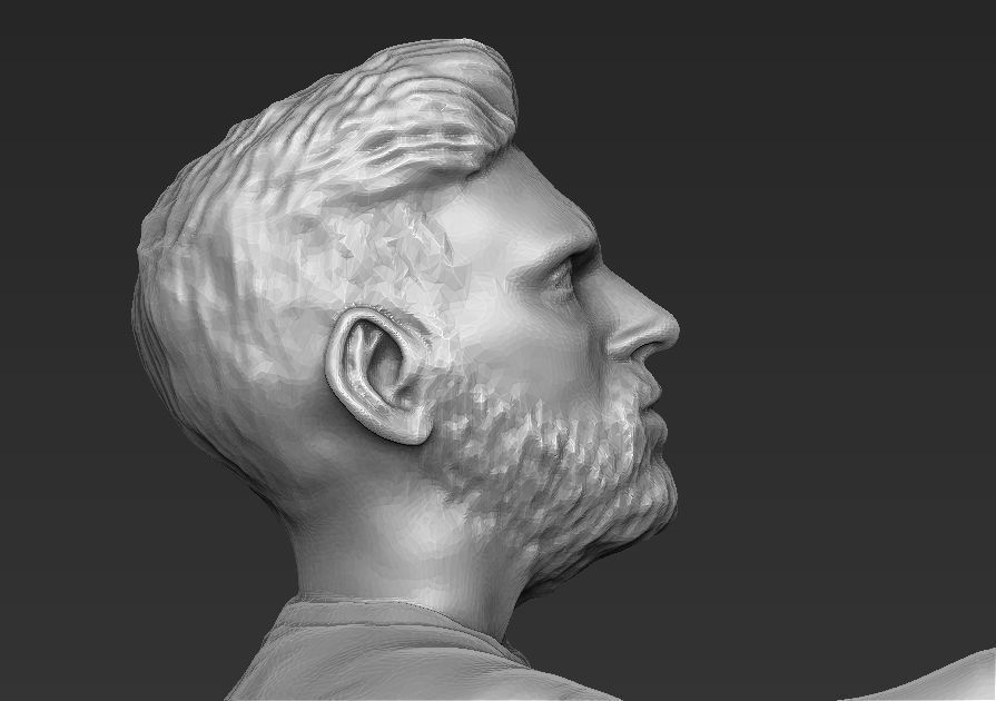 Messi Ronaldo Neymar pack ready for full color 3D printing 3D print model_16