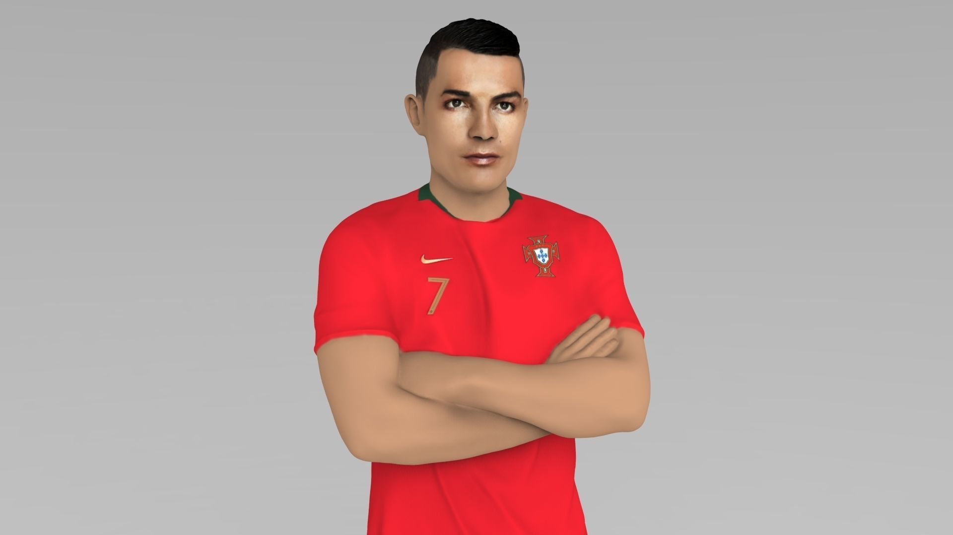 Messi Ronaldo Neymar pack ready for full color 3D printing 3D print model_45