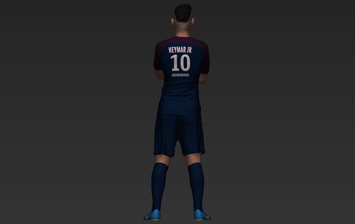 Messi Ronaldo Neymar pack ready for full color 3D printing 3D print model_29
