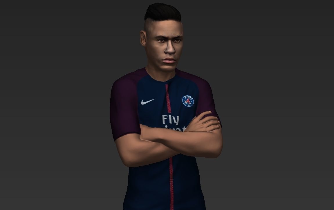 Messi Ronaldo Neymar pack ready for full color 3D printing 3D print model_27
