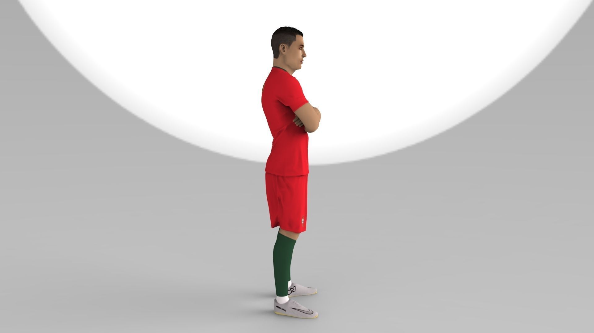 Messi Ronaldo Neymar pack ready for full color 3D printing 3D print model_53