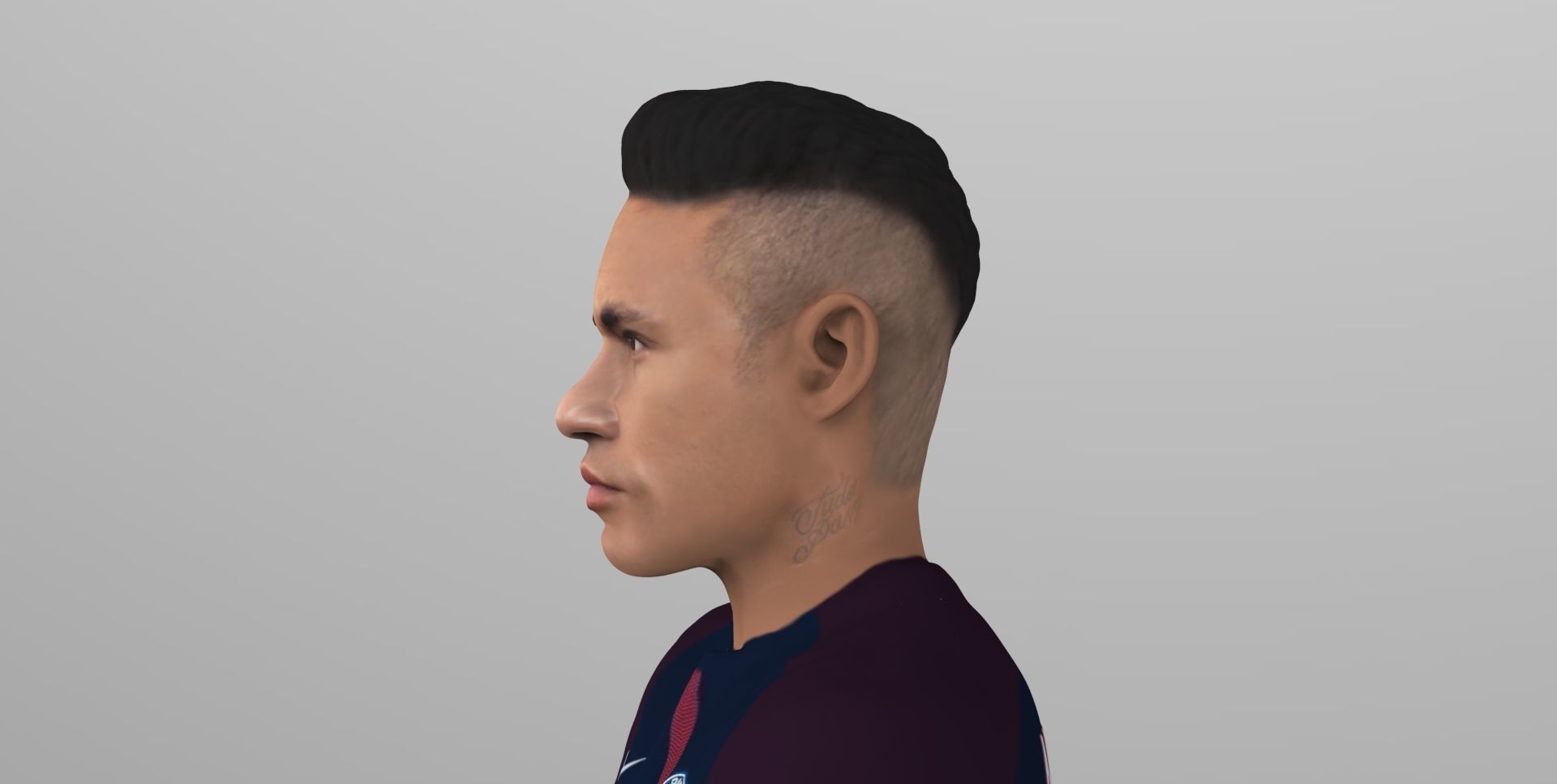 Messi Ronaldo Neymar pack ready for full color 3D printing 3D print model_23