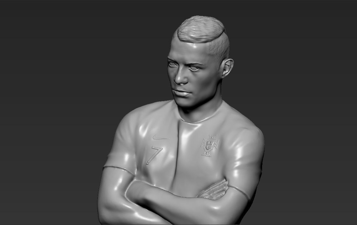 Messi Ronaldo Neymar pack ready for full color 3D printing 3D print model_70