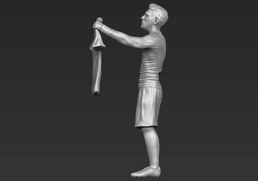 Messi Ronaldo Neymar pack ready for full color 3D printing 3D print model_12