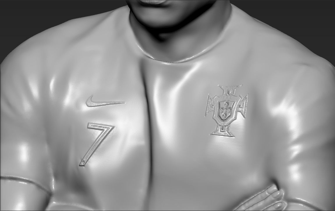 Messi Ronaldo Neymar pack ready for full color 3D printing 3D print model_69