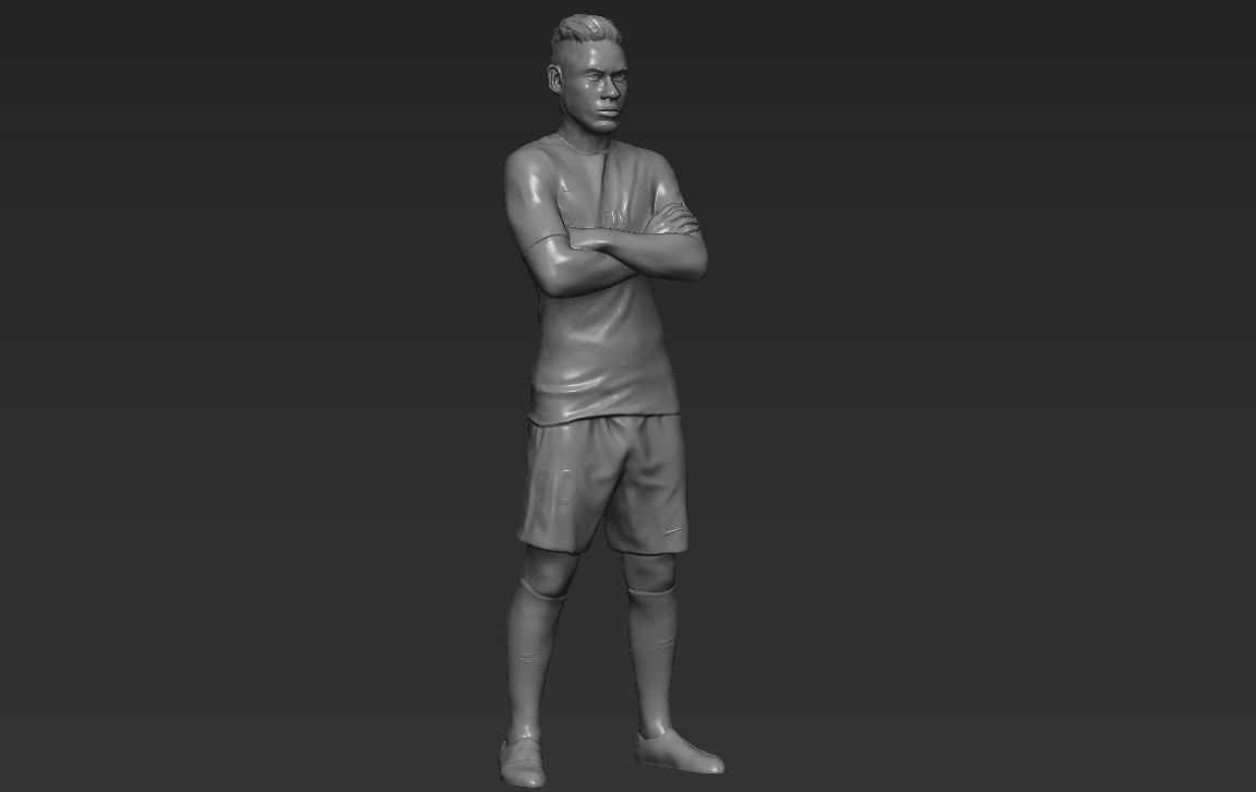 Messi Ronaldo Neymar pack ready for full color 3D printing 3D print model_41