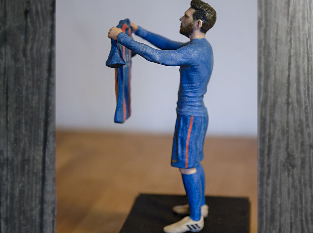 Messi Ronaldo Neymar pack ready for full color 3D printing 3D print model_8