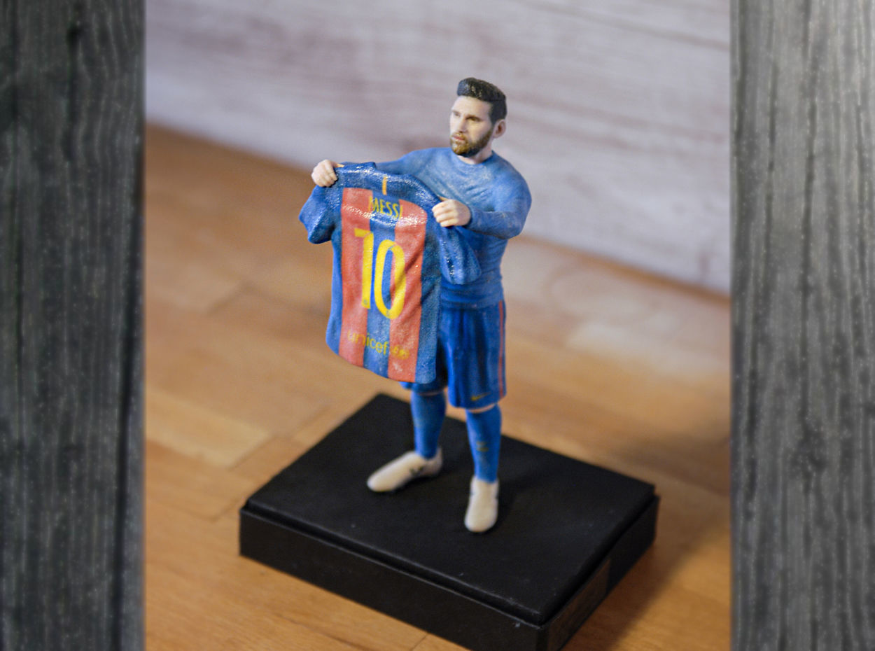 Messi Ronaldo Neymar pack ready for full color 3D printing 3D print model_6