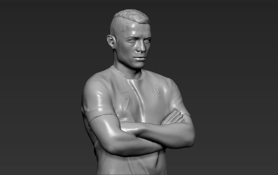 Messi Ronaldo Neymar pack ready for full color 3D printing 3D print model_61