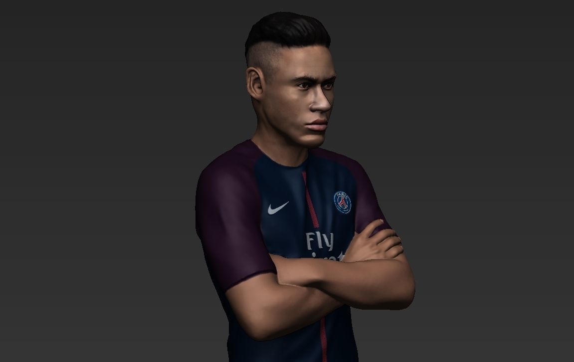 Messi Ronaldo Neymar pack ready for full color 3D printing 3D print model_33