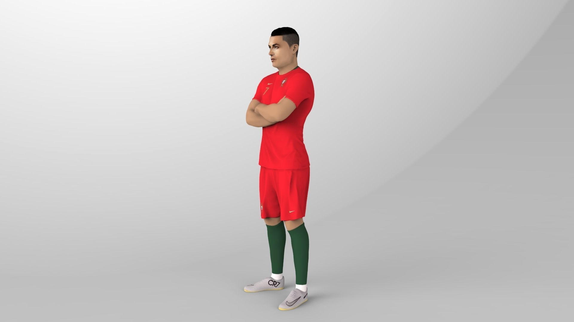 Messi Ronaldo Neymar pack ready for full color 3D printing 3D print model_55
