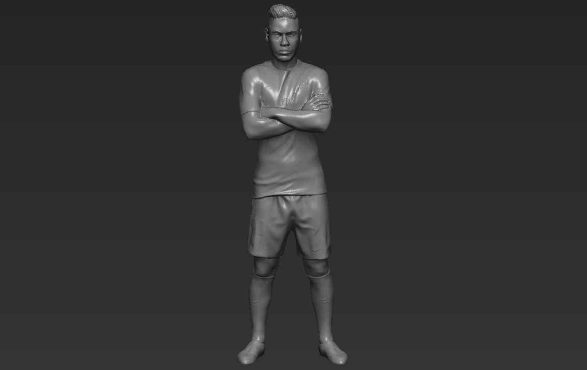 Messi Ronaldo Neymar pack ready for full color 3D printing 3D print model_40