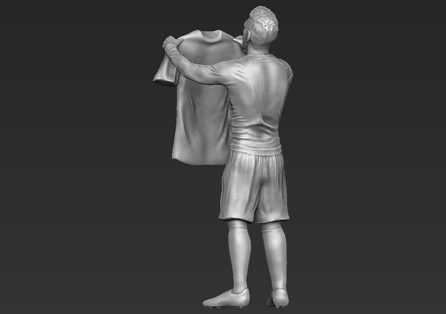 Messi Ronaldo Neymar pack ready for full color 3D printing 3D print model_14