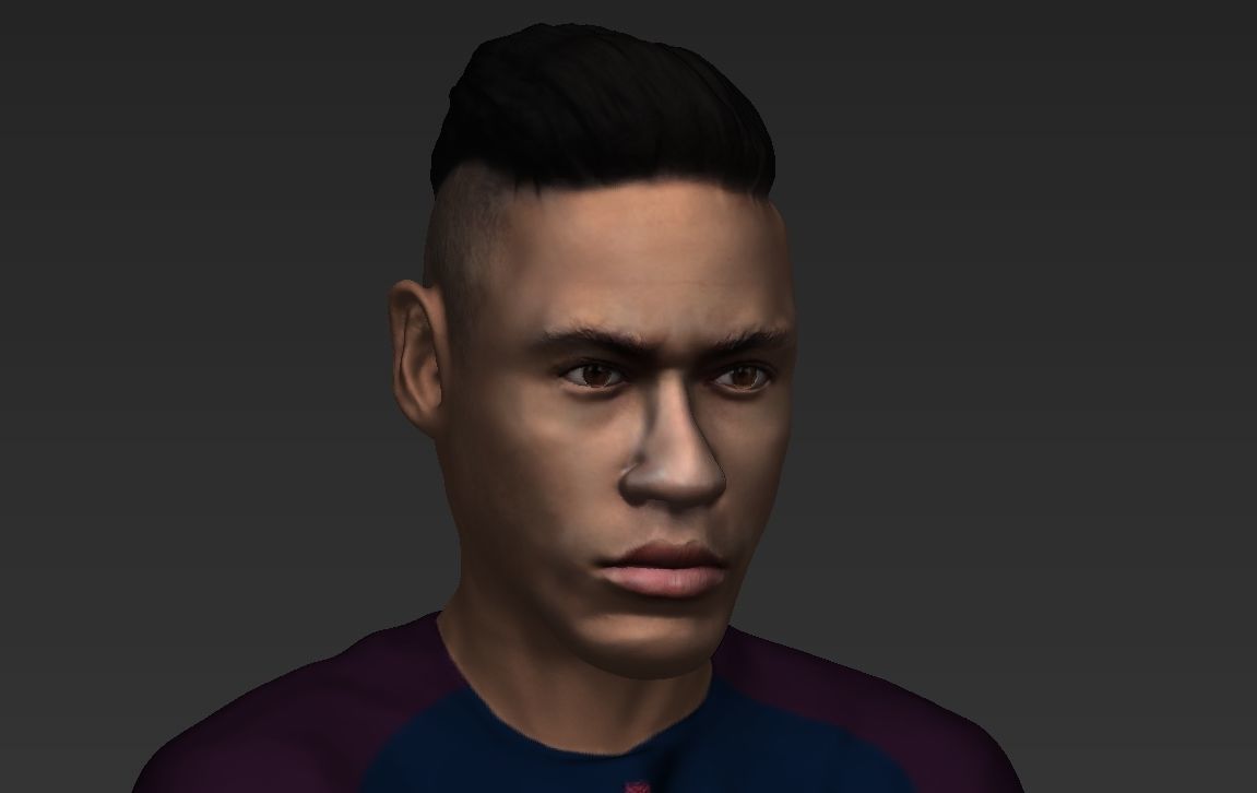 Messi Ronaldo Neymar pack ready for full color 3D printing 3D print model_32