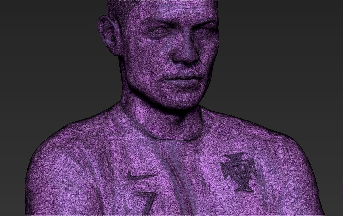 Messi Ronaldo Neymar pack ready for full color 3D printing 3D print model_75