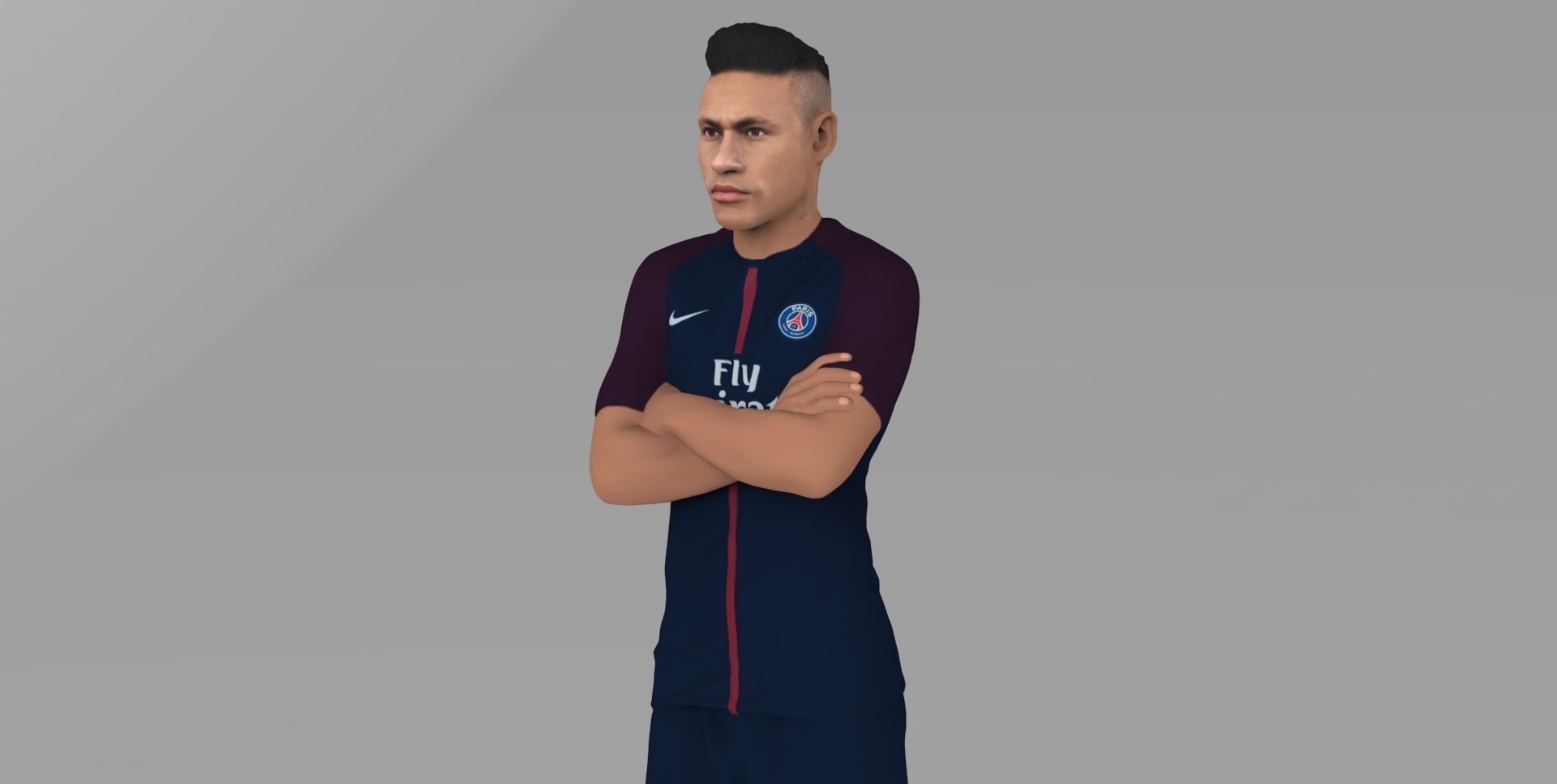 Messi Ronaldo Neymar pack ready for full color 3D printing 3D print model_19