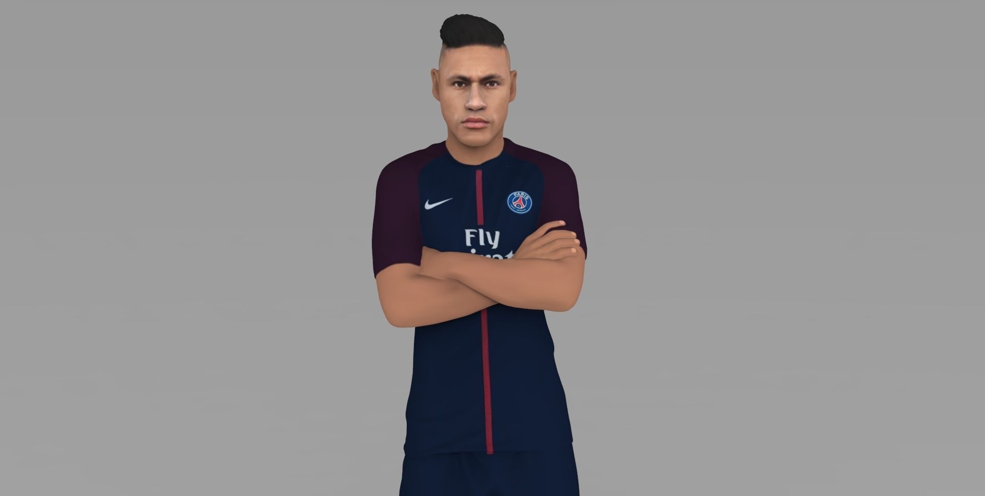 Messi Ronaldo Neymar pack ready for full color 3D printing 3D print model_18