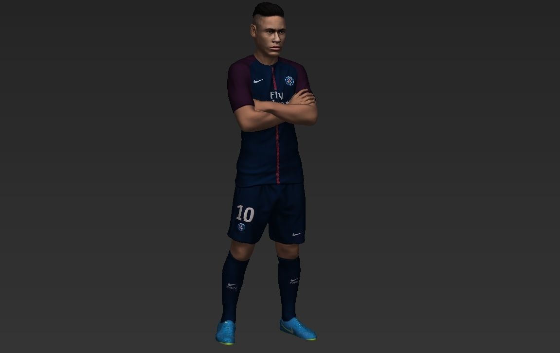 Messi Ronaldo Neymar pack ready for full color 3D printing 3D print model_34