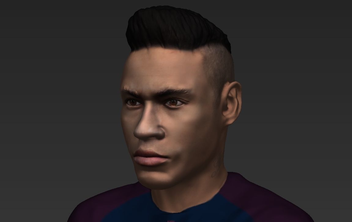 Messi Ronaldo Neymar pack ready for full color 3D printing 3D print model_35